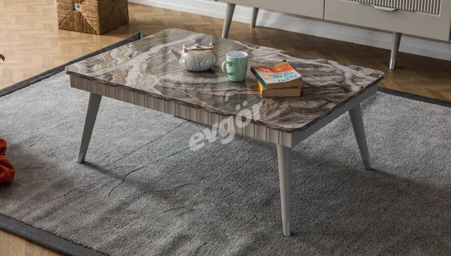 Adelya Krem Modern Orta Sehpa - 1