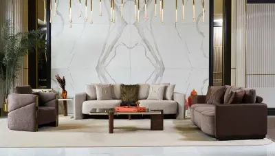 Ahsen Modern Sofa Set - Thumbnail