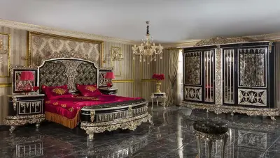 Altay Siyah Klasik Yatak Odası - Thumbnail