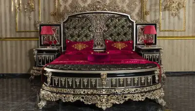 Altay Siyah Klasik Yatak Odası - Thumbnail