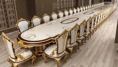 Andorya Ceviz Klasik Toplantı Masası - 3