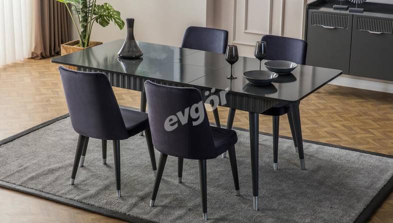Adelya Antrasit Gri Modern Yemek Odası - 2