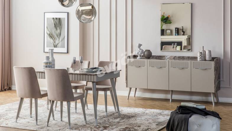 Adelya Krem Modern Yemek Odası - 1