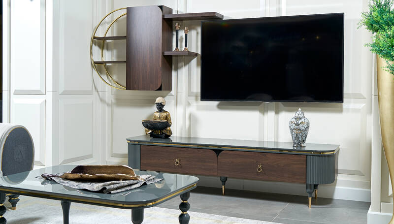 Akron Modern Krem TV Ünitesi