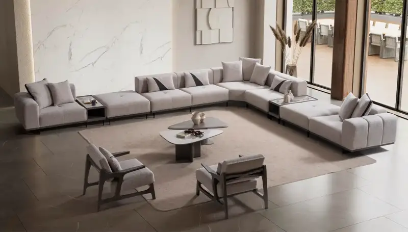 طقم كنب زاوية Alpina الحديث