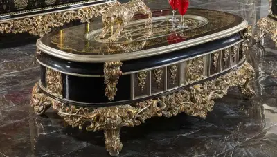 Altay Siyah Klasik Orta Sehpa