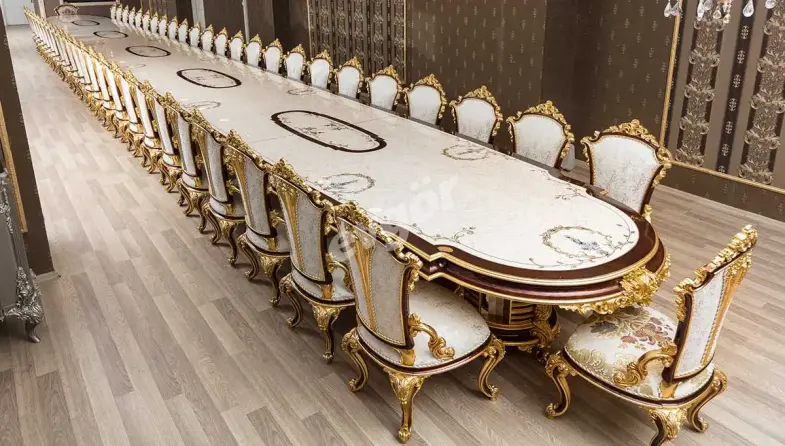 Andorya Ceviz Klasik Toplantı Masası - 4