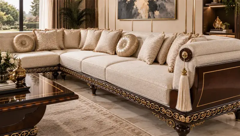 Aston طقم كنب زاوية فاخر - 3
