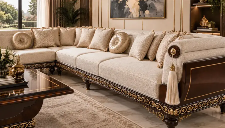 Aston طقم كنب زاوية فاخر - 3