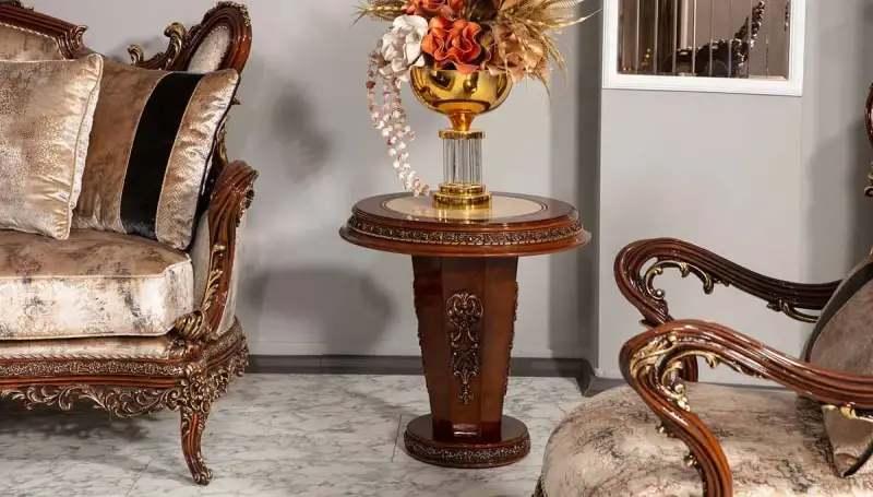 Asya Ceviz Klasik Koltuk Takımı - 5