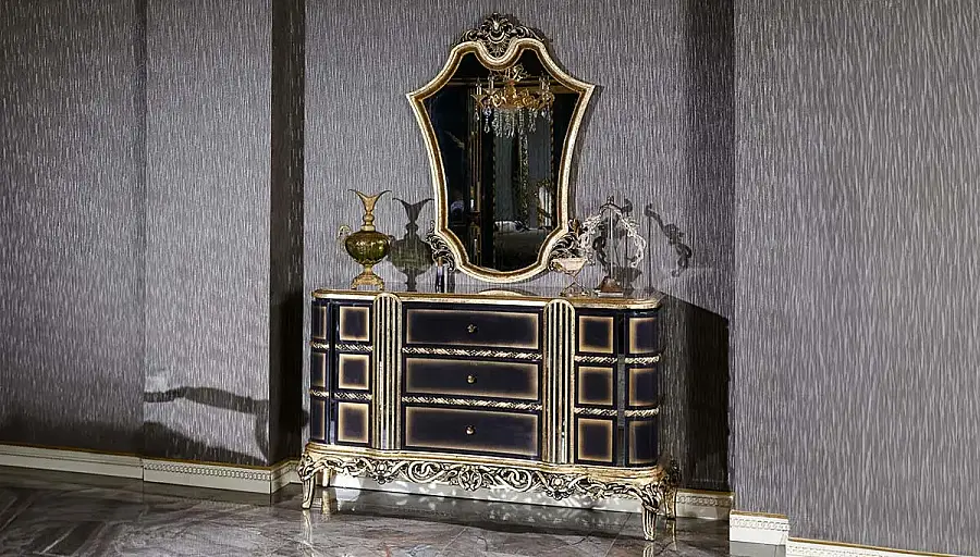 Bulgarya Klasik Şifonyer + Ayna - 1