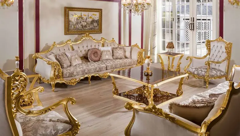 Cihangir Ceviz Klasik Koltuk Takımı - 1