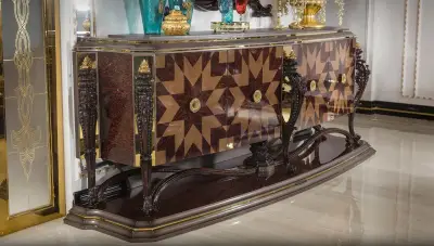 Crown Desenli Klasik Yemek Odası - 6