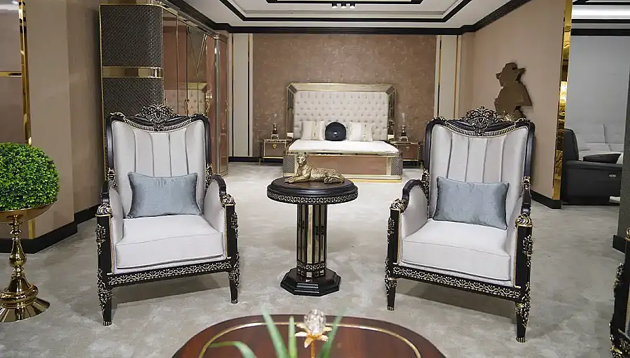 Destina طقم كنب كلاسيك جوز - 4