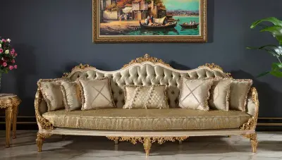 Dolmabahçe Krem Avangarde Koltuk Takımı - 2