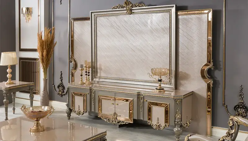 طقم أريكة رمادي بتصميم طليعي Emirgan - 8