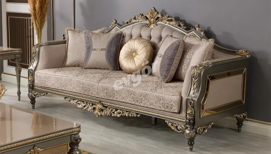 طقم أريكة رمادي بتصميم طليعي Emirgan - 3