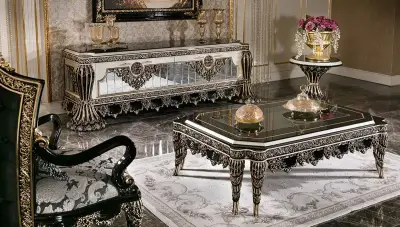 Fethiye Siyah Klasik Koltuk Takımı - 5