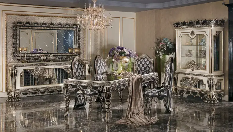 Fethiye Siyah Klasik Yemek Odası - 1