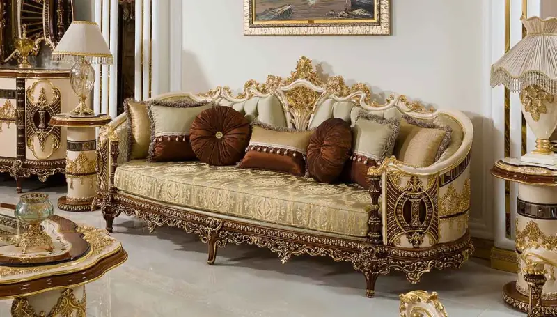 Firuze Klasik Üçlü Koltuk - 1