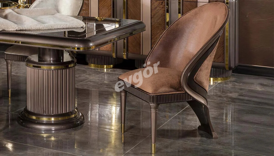 Floransa Lüks Kahverengi Sandalye