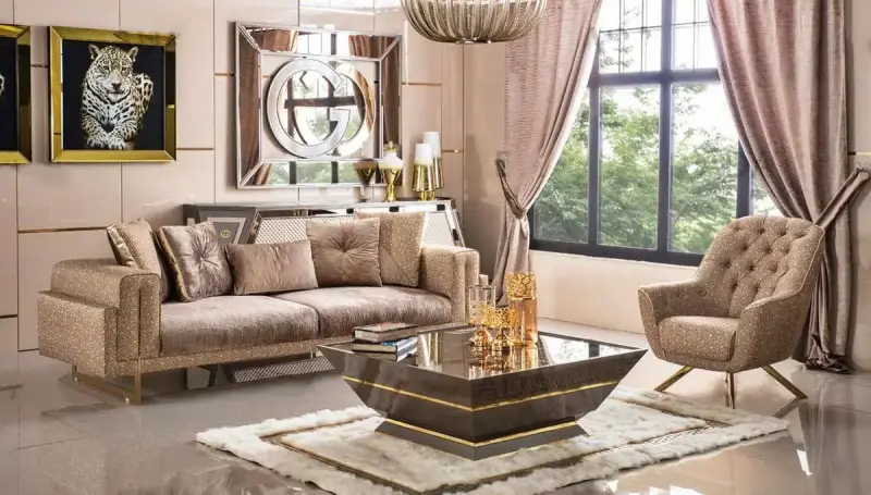 Gudnes Metal Sofa Set - 2