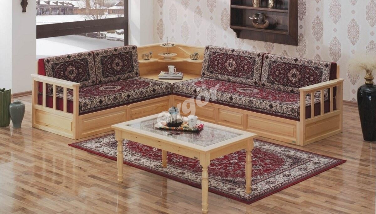 Hanedan Wooden Oriental Corner Set - 1