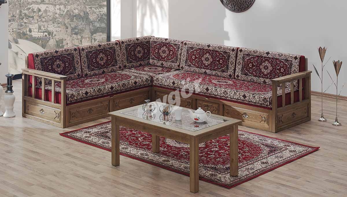 Hanedan Carved Oriental Corner Set