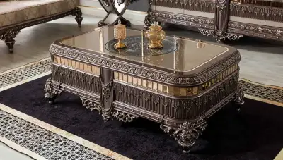 Hanzade Krem Klasik Orta Sehpa