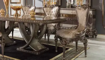 Hanzade Krem Klasik Yemek Odası - 3