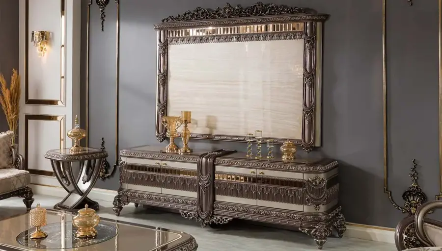 Hanzade Krem Klasik Yemek Odası - 9