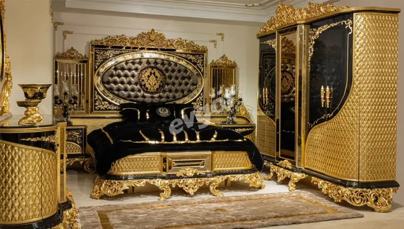 Hazar Siyah Klasik Yatak Odası - 1