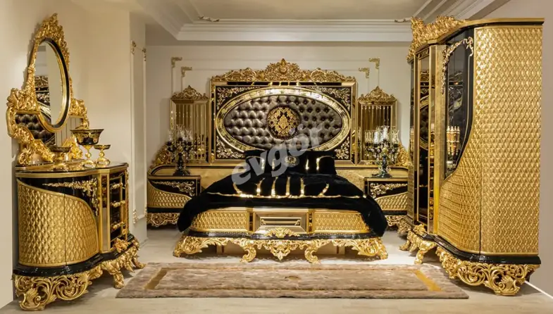 Hazar Siyah Klasik Yatak Odası - 3