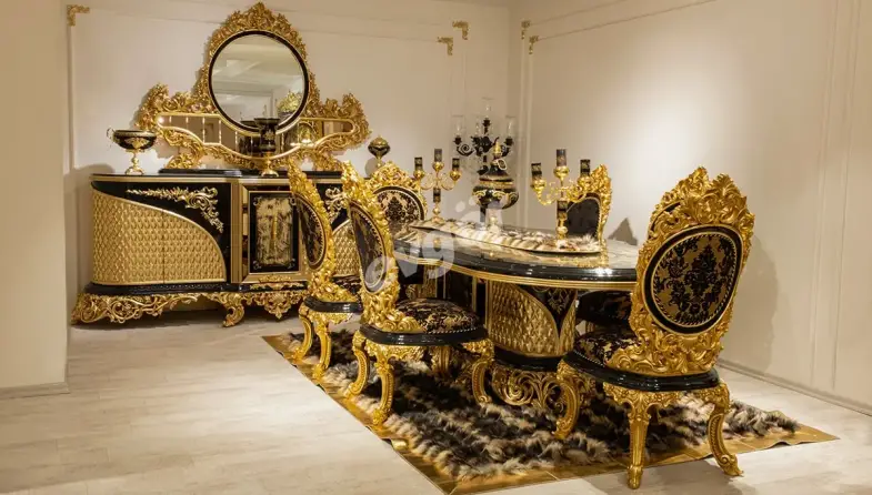 Hazar Siyah Klasik Yemek Odası - 2