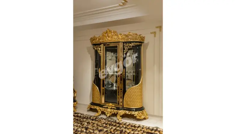 Hazar Siyah Klasik Yemek Odası - 7