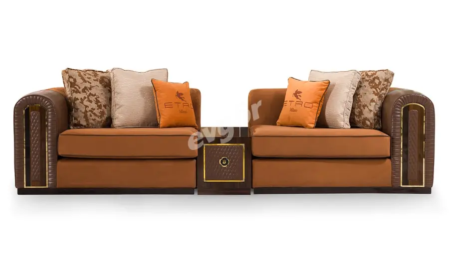 Bonita Ara Sehpalı Modern Üçlü Koltuk - 2