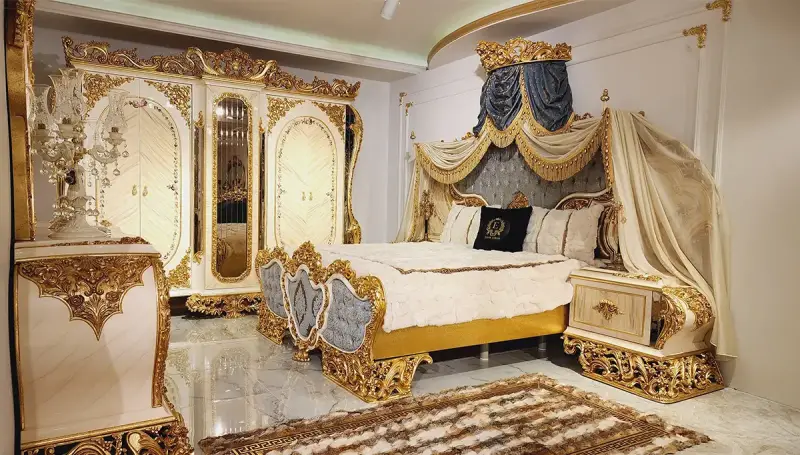 Hümeyra غرفة نوم كلاسيكية زرقاء
