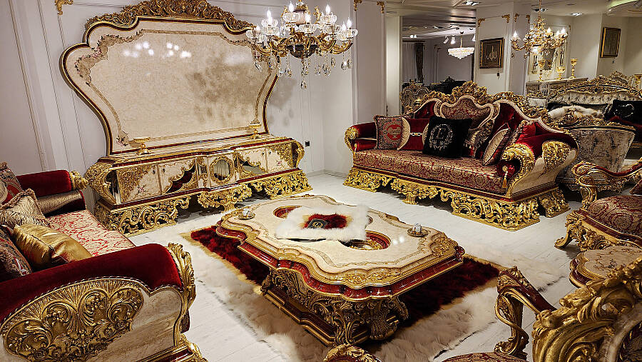 غرفة نوم كلاسيكية حمراء Humeyra - 7