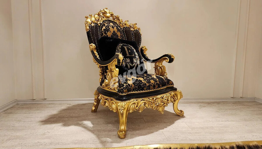 Kamelya Siyah Klasik Berjer