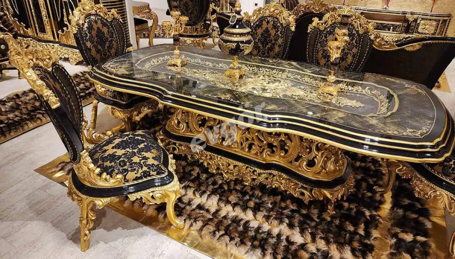 Kamelya Siyah Klasik Sandalye