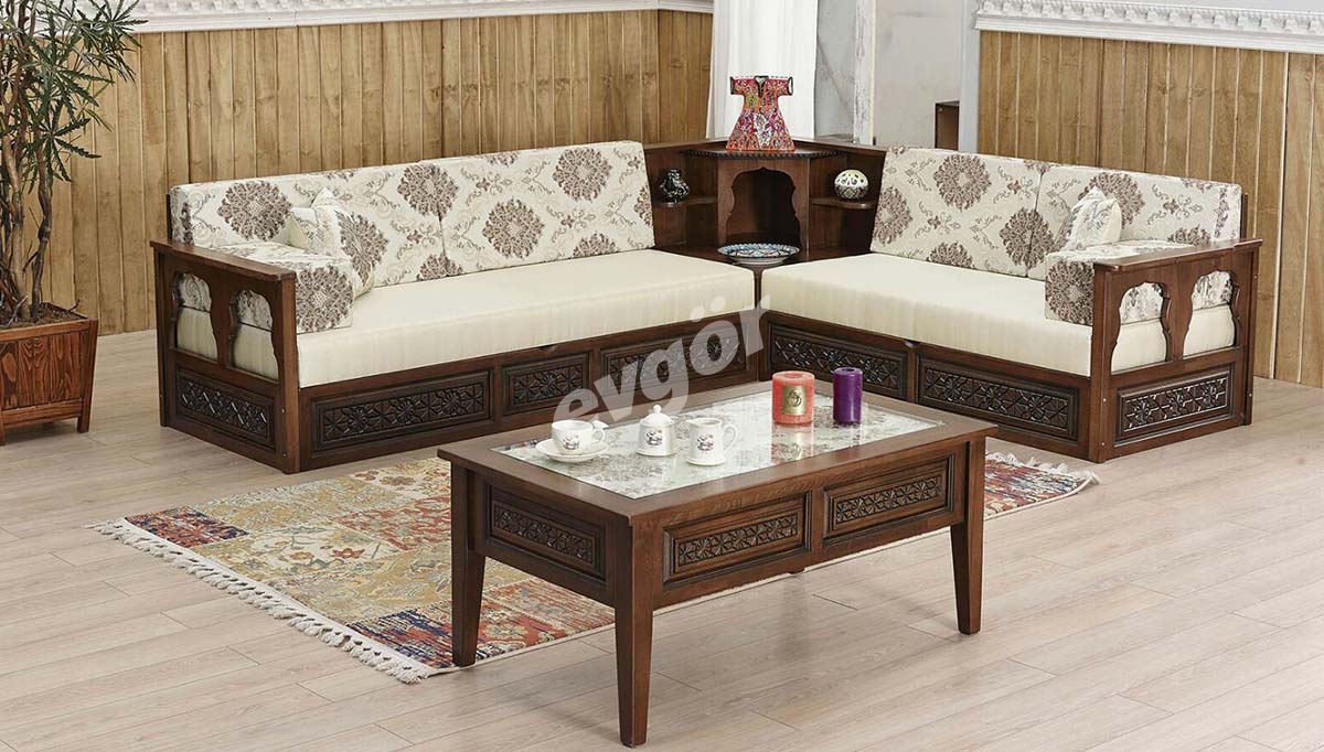 Kardesa Wooden Oriental Corner Set - 1