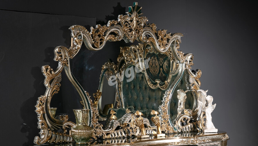 Lapseki Yeşil Klasik Şifonyer Aynası