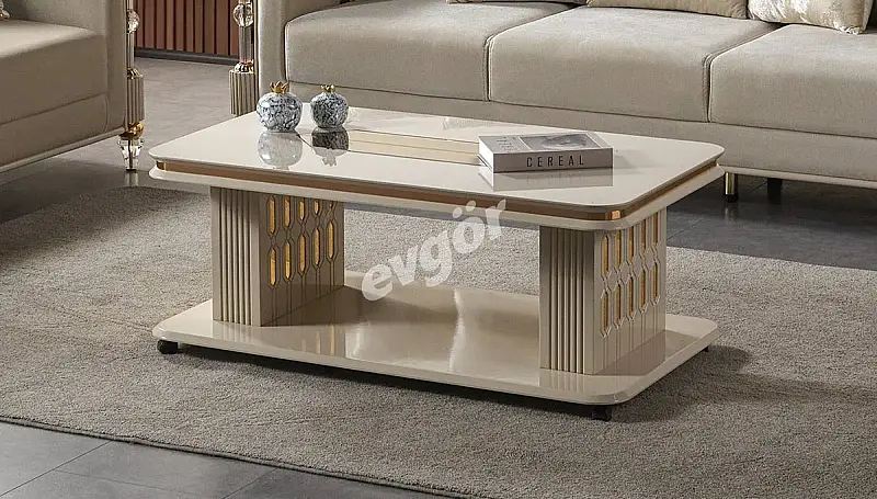 طقم كنب Lostar الفاخر باللون الكريمي - 5