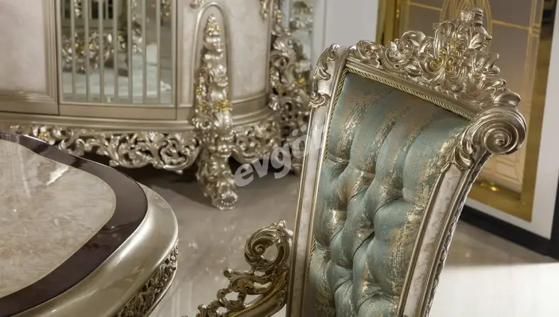 Madalyon Yeşil Klasik Sandalye - 2