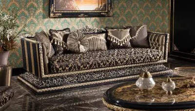 Mahaçkale Siyah Klasik Kanepe