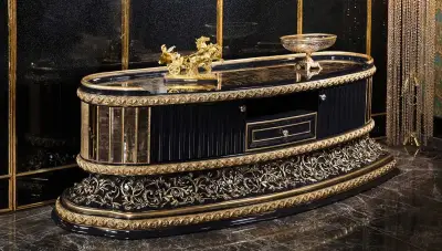 Mahaçkale Siyah Klasik TV Sehpası