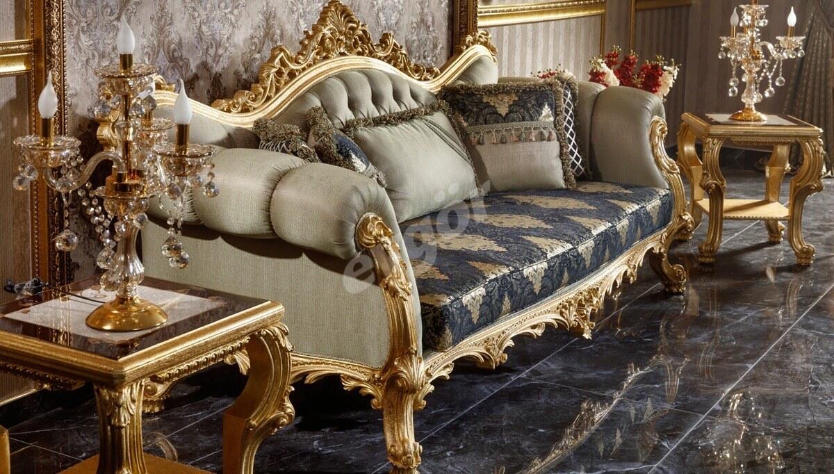 Monesa Gold Leaf Sofa Set - 8