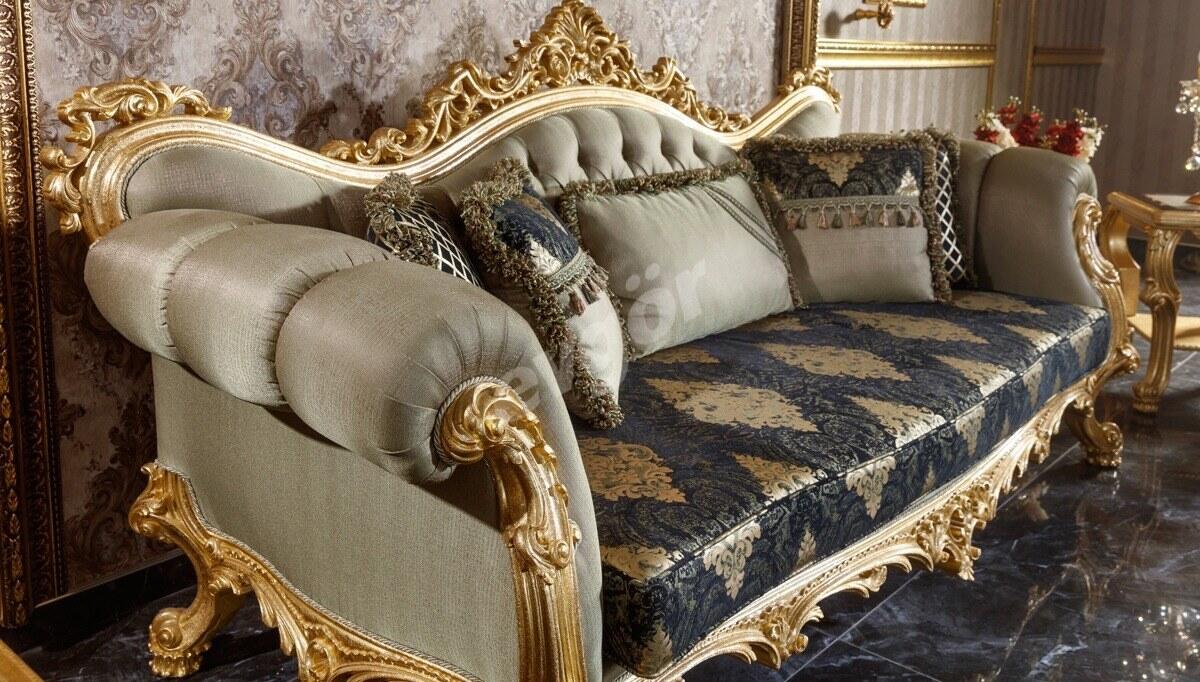 Monesa Gold Leaf Sofa Set - 6