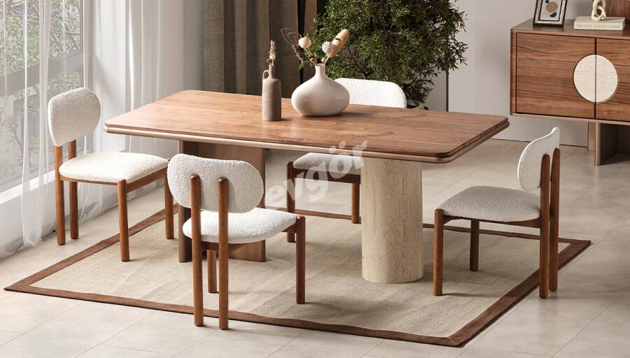 Montella Modern Ceviz Yemek Masası - 1