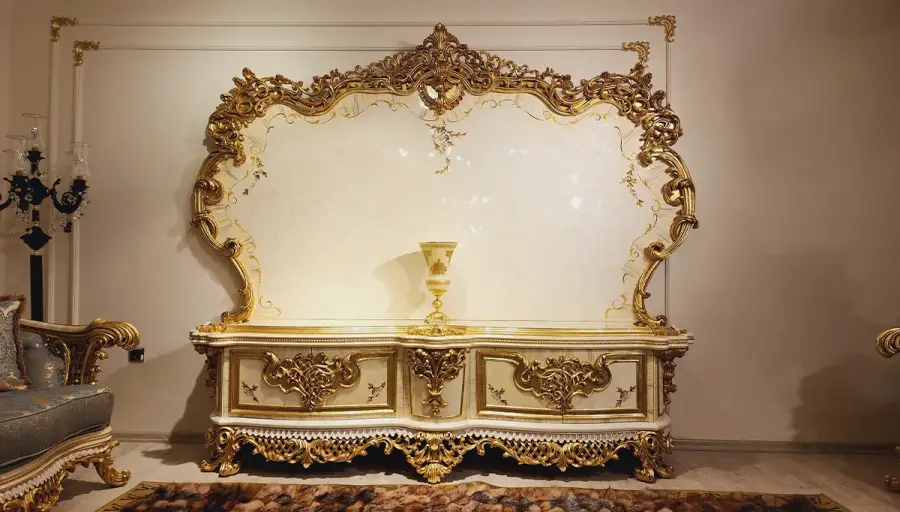 Nazende Mavi Klasik Yemek Odası - 8